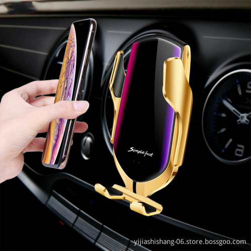 Amazon Hot Selling Wireless Car Charger 360 Degree Rotation Charging Automatic Clamping